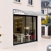 VINGLI Window Awning Door Canopy, 40" x 80" Awnings for Doors Polycarbonate Cover Exterior Patio Door Awning(Clear Board & Grey Bracket) - 2 of 4