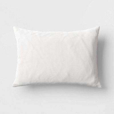 14x24 Oversized Chenille Textured Washed Woven Lumbar Throw Pillow White  - Evergrace : Target