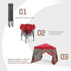 EAGLE PEAK 10x10ft Slant Leg Pop up Gazebo Patio Canopy Tent Shelter with Netting - 2 of 4