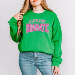 Simply Sage Market Varsity Little Bit Dramatic Sweatshirt - 1 of 4