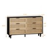 NicBex Modern 6 Drawer Rattan Dresser,43.31/51.18 Inch Wide Storage Cabinet for Hallway,Living Room,Bedroom - 3 of 4