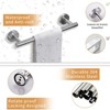 Munora 4-Piece Premium Stainless Steel Bathroom Accessories Set - Wall Mounted Towel Rail, Toilet Roll Holder & Hooks - 3 of 4