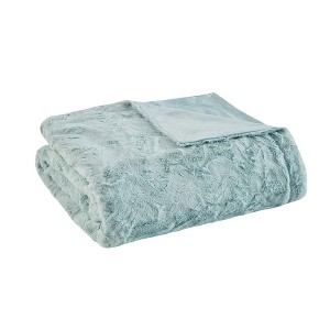 Gracie Mills Shawn Brushed Faux Fur to Mink Oversized Throw - 1 of 4