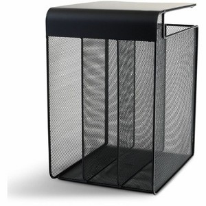Safco - Onyx - Vertical - Hanging Storage Organizer - 3 Compartments - Steel - Black - 11.8 in. x 14.8 in. x 5.3 in. - 1 Each - 1 of 4