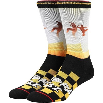Cobra Kai Men's Sublimated Panel Crew Socks