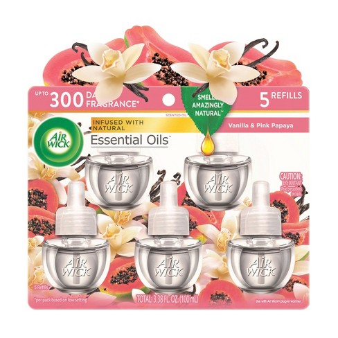 Air Wick Scented Oil Refill - Vanilla & Pink Papaya - 3.38 Fl Oz/5pk :  Target