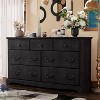 Vintage 7 Drawers Dresser, 54" Wide Wood Rustic Chset of Drawers for Bedroom, Living Room,Hallway - 3 of 4