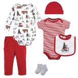 Hudson Baby Unisex Baby Cotton Layette Set, Christmas Forest