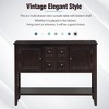 CENGHU Vintage Console Table, Storage Cabinet Sideboard with 4 Drawers and Bottom Shelf, for Kitchen, Dining Room and Living Room - 3 of 4