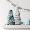 8" Christmas Tinsel Tree with Flower - Wondershop™ - 2 of 3