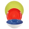 Hometrends Crenshaw 12 Piece Fine Ceramic Dinnerware Set in Assorted Colors - 2 of 4