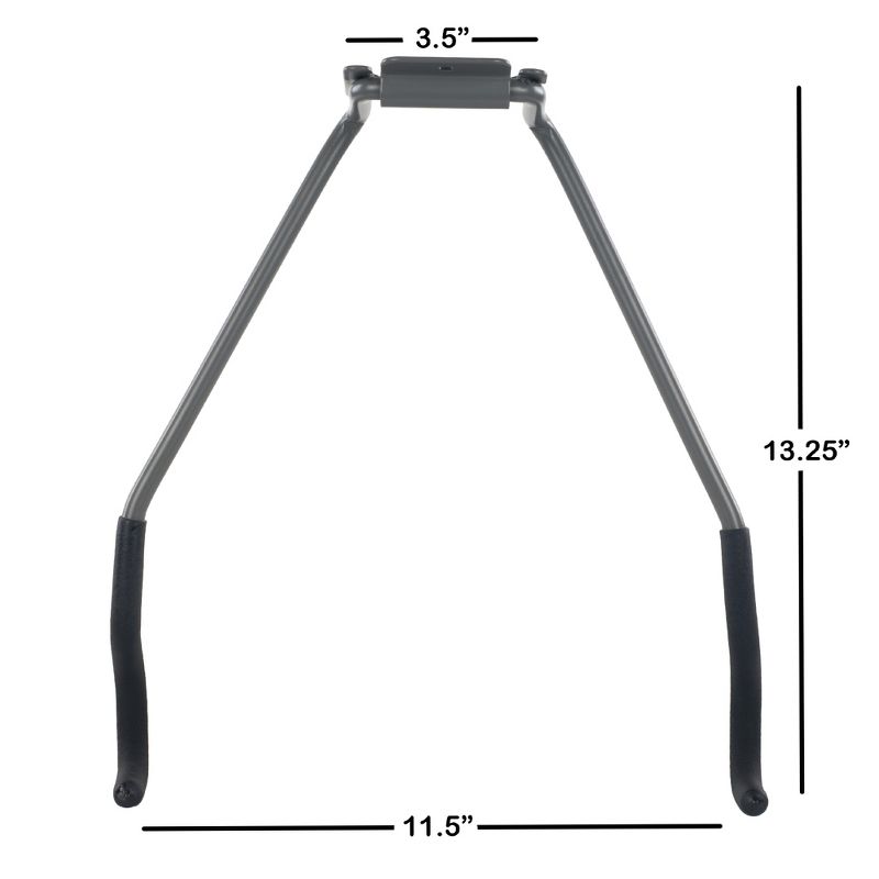 Fleming Supply Flip-Up Wall-Mount Bike Hanger for Mountain, Road, or Fat Tire Bicycles, 3 of 6