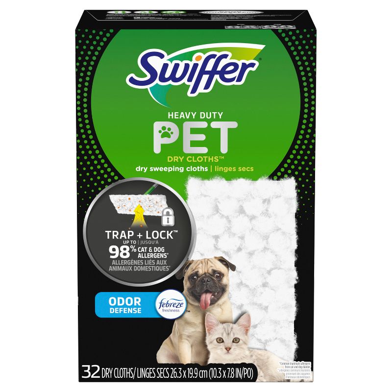 Swiffer Sweeper Pet Heavy Duty Multi-Surface Dry Cloth Refills for Floor Sweeping and Cleaning - 32ct, 3 of 20