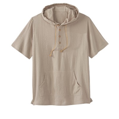 KingSize Men's Big & Tall Gauze Short-Sleeve Hoodie