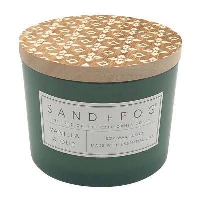 12oz Vanilla Oud Scented Candle - Sand + Fog