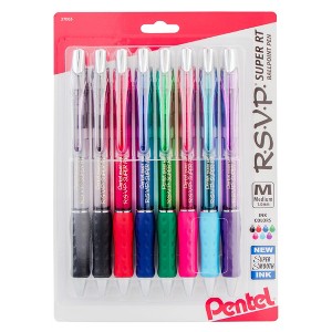 Pentel® R.S.V.P.® Super RT Retractable Ballpoint Pen, Assorted, Pack of 8 - 1 of 4