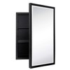 TEHOME Rectangular Metal Framed Recessed Bathroom Medicine Cabinet with Mirror - 2 of 4