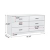 CuisinSmart 6 Drawer Dresser, Wooden Chest of Drawers Storage Organizer Dressers for Bedroom,6 Drawer Storage Cabinet for Living Room Hallway, White - 2 of 4