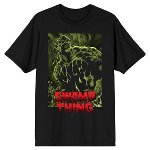 The Justice League Monochromatic Swamp Thing Men's Black Graphic Tee - 1 of 1