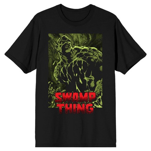 The Justice League Monochromatic Swamp Thing Men's Black Graphic Tee - image 1 of 1