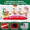 Itopfox 10ft Inflatable Santa Sleigh with 3 Reindeer Built in LED Lights Outdoor Christmas Decoration 1 Piece for Yard Lawn Holiday - 4 of 4