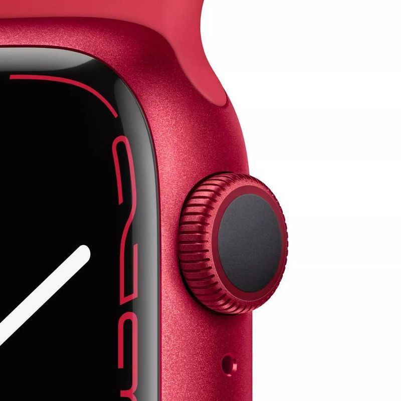 Refurbished Apple Watch Series 7 GPS 45mm (PRODUCT)RED Aluminum Case with RED Sport Band (2021, 7th Generation) - Target Certified Refurbished, 2 of 4