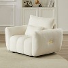 MAYEERTY 39.7 Inch Teddy Fabric Sofa Modern Lounge Chair Upholstered with 1 Pillow Apartment Office Living Room Bedroom - 2 of 4