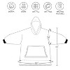 Tirrinia Womens' Oversized Fleece Wearable Blanket Hoodie, Warm Soft Blanket Sweatshirt Giant Pocket both Indoors Outdoors, Gift for Winter - 4 of 4