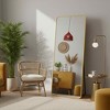 MAYEERTY Aluminum Full-Length Mirror 71x32in, Gold, Rounded Corner, Tempered Glass, With Stand - 2 of 4