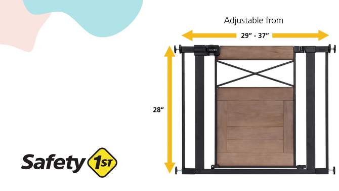 Safety 1st Easy Install Modern Farmhouse Baby Gate - White, 2 of 10, play video