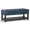 CAVINAS Faux Leather Storage Ottoman Bench,Upholstered Ottoman with Open Slat Bottom Shelf for Living Room,Bedroom - 2 of 4