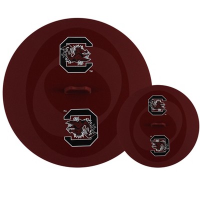 FanPans Team Logo Silicone Lid Set, 2 Pack - NCAA South Carolina Gamecocks