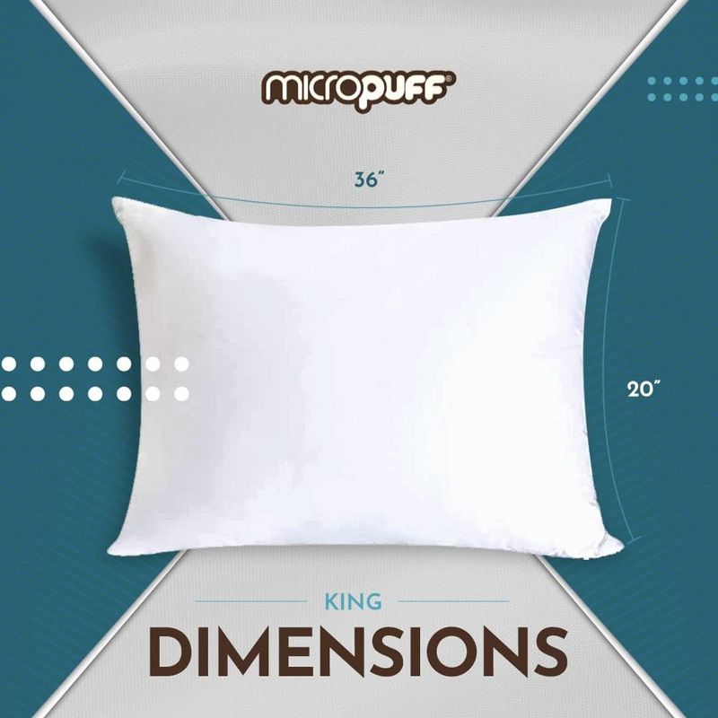 Micropuff Breathable Microfiber Pillow Protector with Zipper Set of 4, 3 of 9