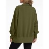 Women's Sweatshirts Oversized Casual Loose Button Up Henley Pullover Top High Low Split 2025 Fall Fashion Outfits - 2 of 4