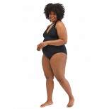Beach Bump Plus Size Smocked Waist Maternity One Piece Swimsuit UPF 50+ | Motherhood Maternity