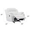 PU Recliner Chair with Padded Arms, Foam Cushion, Compact Design for Living Room - 2 of 4