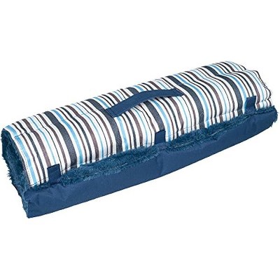 PETMAKER Roll Up Travel Portable Dog Bed, Blue Stripe