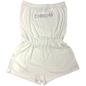 Bebe Womens' One-Piece Terrycloth Bandeau Rompers - 1 of 3