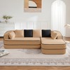 KTMBDW Boneless Couch with Chaise, Comfy Cloud Modular Sofa Teddy Foam Sectional Couches for Living Room, No Assembly Required - 2 of 4