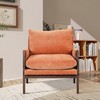 Modern Velvet Accent Chair with Wooden Legs, Comfortable Leisure Armchair for Living Room, Bedroom or Office - ModernLuxe - 2 of 4
