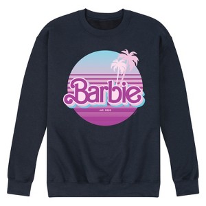 Men's - Barbie - Retro Summer Sunset Graphic Fleece Sweatshirt - 1 of 4