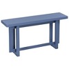 Contemporary Console Table With Industrial Style Concrete Wood Top Easy To Assemble Extra Long Entryway Table - 2 of 4
