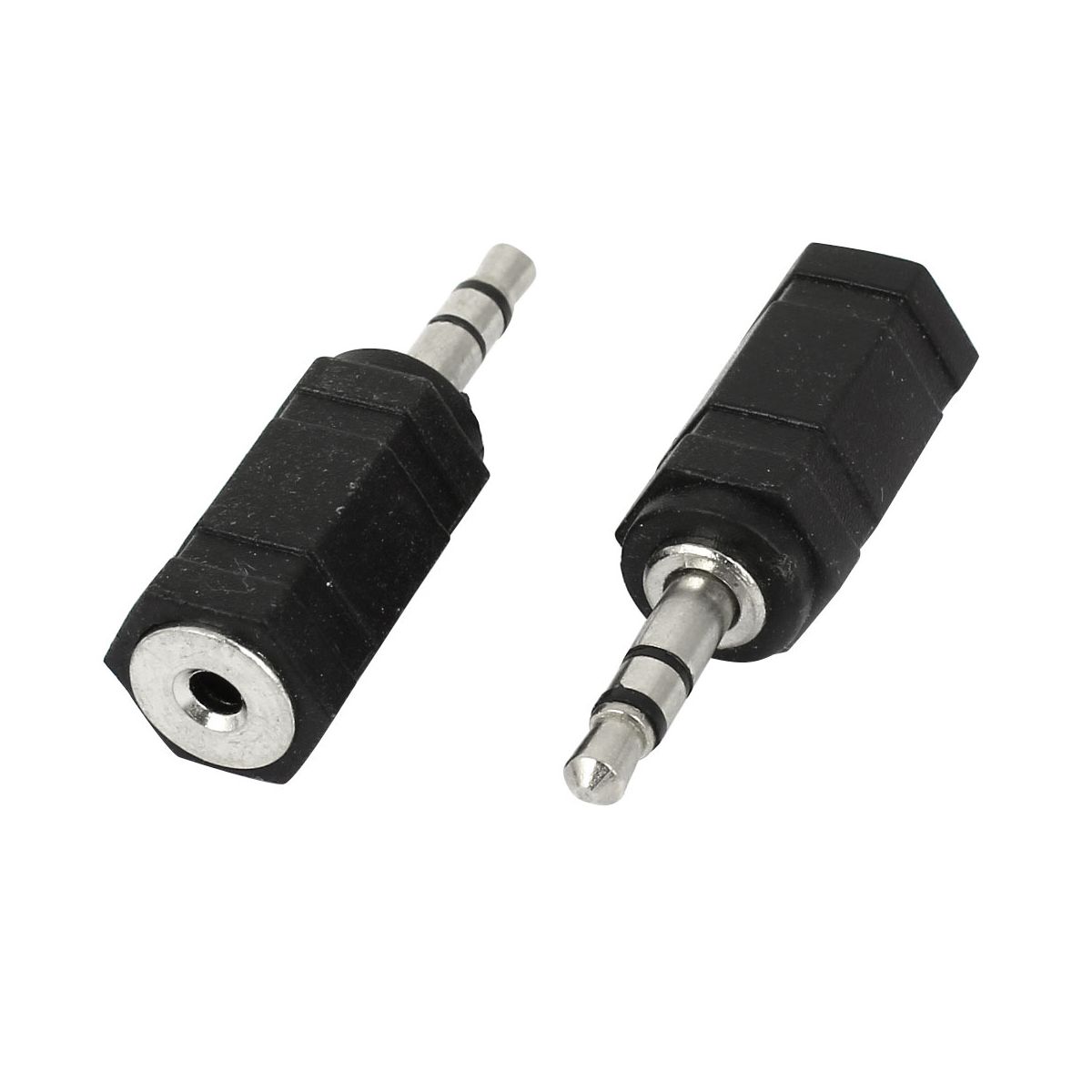 Unique Bargains Metal Plastic Black Silver Tone Audio Connector 6 Pcs - thumbnail 5
