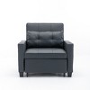 LOVMOR Single/Two Pull Out Sleeper Chair Bed, Convertible Futon Sofa Chair Bed, Sofa Couch Bed with USB Ports, Pillow, Cup Holders, Side Pockets - 2 of 4