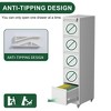 Munora - 5-Drawer Vertical File Cabinet with Lock & Wheels - Heavy Duty for A4/Letter/Legal Files - White - 4 of 4
