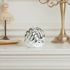Itopfox Silver Knot Ball Decor 1 Piece 3.3 x 3.3 x 3.15 Inch Ceramic Minimalist Accent for Shelf Desk Entry Table Living Room - 2 of 4
