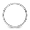 Black Bow Jewelry 6mm 14K White Gold Domed Brushed Grooved Edge Comfort Fit Band - 2 of 4