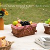Double Handle Woodchip Basket with Liner - Perfect as Toy Organizer or Storing Fresh Fruits - 2 of 4