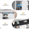 TackView 70" Farmhouse TV Stands for 80" TVs, Rustic Wooden Entertainment Center with Adjustable Shelves & Sliding Barn Door - 4 of 4
