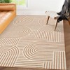 Washable Modern Large Living Room Rugs, Rainbow Print Soft Non Slip Bedroom Carpet, Low Pile Geometric Dining Room Rugs - 3 of 4